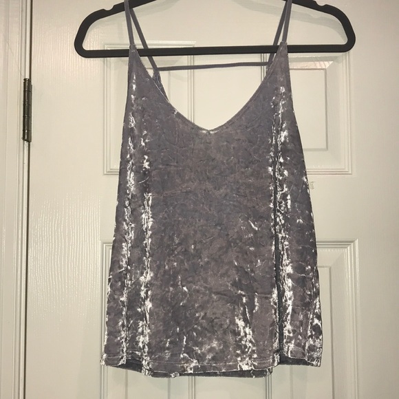 *SOLD* Silver Velvet Tank ⭐️ - Picture 2 of 4
